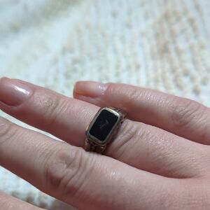 Black Onyx Sterling Silver Size 6